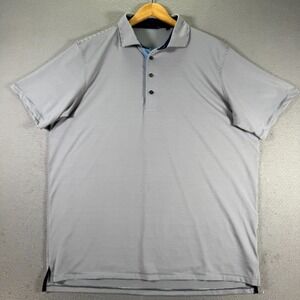 Greyson Polo Shirt Mens XL‎ Gray Stripes Golf Classic Comfort Stretch Lightwash